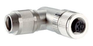 SICK DOS-1204-WE Conector de Sensor, M12, Hembra, 4 Posiciones, Socket IDC / IDT, Montaje en Cable Ángulo Recto