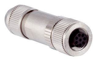 SICK DOS-1208-GA01 Conector de Sensor, M12, Hembra, 8 Posiciones, Socket IDC / IDT, Montaje en Cable Recto