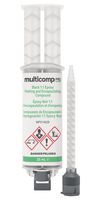 MULTICOMP PRO MP014029 Compuesto para Encapsulado Electrónico, Epoxi 2 Partes, 25ml, 26.2g, Jeringa Doble, Negro
