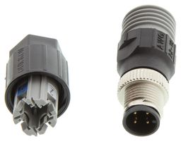 PEPPERL+FUCHS V1S-G-Q2 Sensor Connector, M12, Plug, 4 Contacts, Screw Pin, Straight Cable Mount