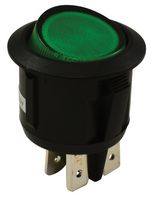 MULTICOMP PRO R13-244B-02-BG-0A Rocker Switch, On-Off, DPST, Illuminated, Panel Mount, Green, R13 Series