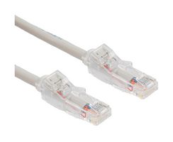 L-COM TRD695ATC-2M Cable Ethernet, Cat6a, RJ45 Macho a RJ45 Macho, UTP (par trenzado sin blindaje), Beige, 2 m