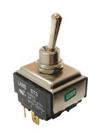 E-SWITCH ST3WSE00 Interruptor de Palanca, DPDT, 24A, 125 Vca, Panel, Serie ST3, Terminales de Alambre, On-None-On