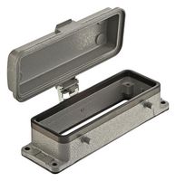 HARTING 09300240317 Conector Uso Rudo, Base, Montaje de Mamparo, Cuerpo de Aluminio, 2 levas, 24B