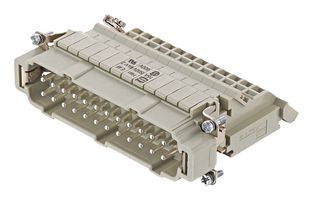 HARTING 09330244625 Heavy Duty Connector, Serie Han E AV, Inserto, 24 Contactos, 24B, Macho, Macho por Tornillo