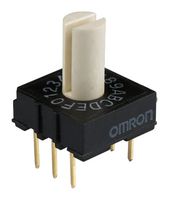 OMRON ELECTRONIC COMPONENTS A6R-162RS Rotary Coded Switch, Top/Side Actuated, A6R Series, Through Hole, 16 Position, 24 VDC, Hexadecimal
