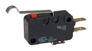 OMRON ELECTRONIC COMPONENTS D3V-6G4-1C25 Microswitch, IP40, Miniature, Simulated Roller Lever, SPDT, Quick Connect, 6 A, 125 V