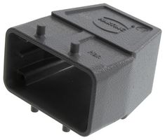 HARTING 19300100428 Conector Uso Rudo, Capucha, Entrada Superior, Cuerpo de Aluminio, 2 levas, 10B