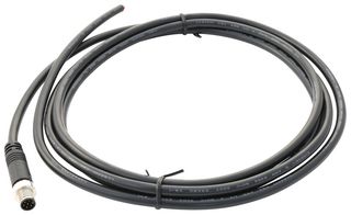 AMPHENOL LTW 8A-06AMMM-SL7A02 Cable de Sensor, M8 Macho, Extremo Libre, 6 Contactos, 2 m, 6.6 ft, Serie M