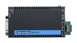ADVANTECH EKI-1511-A Servidor Dispositivo Serial, 2 Puertos, RJ45 x 1, RS232/422/485 x1, 10Mbps, 100Mbps, DIN Riel/Pared