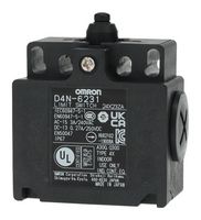 OMRON INDUSTRIAL AUTOMATION D4N-6231 Limit Switch, Plunger, DPST-NC, 3 A, 240 V, 6.5 N, D4N Series