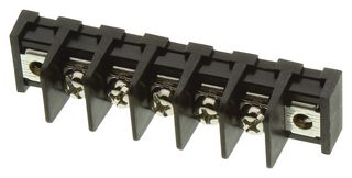 MULTICOMP PRO MC001353 Panel Mount Barrier Terminal Block, 1 Row, 5 Positions, 22 AWG, 14 AWG, 9.5 mm, 20 A