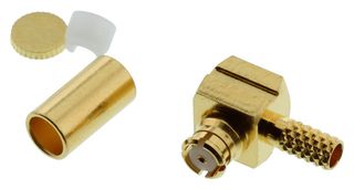 AMPHENOL RF SMP-FR-C08-1 RF / Coaxial Connector, SMP Coaxial, Right Angle Plug, Crimp, 50 ohm, RG174, RG316