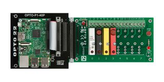 OPTO-P1-STARTERKIT-1 - Kit de Inicio de E/S Digital p/Raspberry Pi, Tarjeta Portadora,Rack,2 Módulos de Entrada,1 de Salida