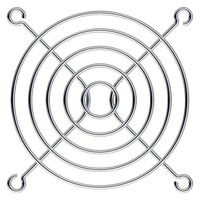 GARDTEC SC80-W6 Fan Finger Guard, Steel - Wire Form, 80mm Axial Fans, 71.5 mm, Bright Nickel Chrome