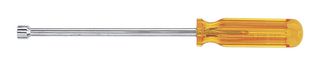 KLEIN TOOLS S106M Driver, Nut, Magnetic, Amber, 152.4 mm Blade, 7.94 mm Drive, 244.5 mm Overall