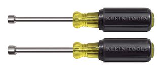 KLEIN TOOLS 630M Juego de Desarmadores de Tuercas, Magnético, Vástago Hueco, Mango Acojinado, 2 Piezas