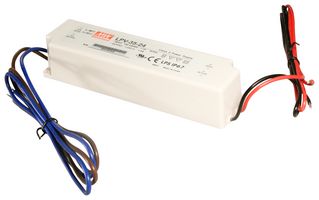 MEAN WELL LPV-35-24 LED Driver, 36 W, 24 V, 1.5 A, Constant Voltage, 90 V, 264 V
