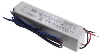 MEAN WELL LPV-60-24 LED Driver, 60 W, 24 V, 2.5 A, Constant Voltage, 90 V, 264 V