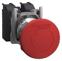 SCHNEIDER ELECTRIC XB4BS8445GEX Interruptor para Paro de Emergencia, Rojo, SPST-NO, SPST-NC, Girar para Liberar