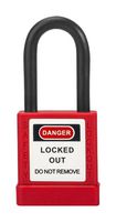 MULTICOMP PRO MP014036 Safety Padlock, Rubber Coated Aluminum, 6.4mm Dia Shackle, -30 °C to 120 °C
