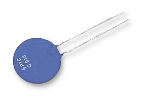 TDK B59860C160A70. Termistor PTC, Disco/Terminales Radiales, 15ohms, 0.18A Retención, 0.36A Disparo, 160V, Diá 0.433"