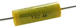 CORNELL DUBILIER 150104J400EC Capacitor de Película Propósito General, Metallized PET, Terminales Axiales, 0.1 µF, ± 5%, 400 V