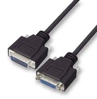 L-COM CSMNB15MF-15 Cable de Computadora, Conector D-Sub Macho de 15 Posiciones, Receptáculo D-Sub de 15 Posiciones