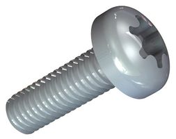TR FASTENINGS M4 12 PTSTMC Z100 Tornillo, M4, 12 mm, Steel, Bright Zinc, Torx Cabeza Alomada