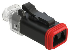 AMPHENOL SINE/TUCHEL AT06-2S-LED2401 Carcasa de Conector Automotriz, Sellado, LED de 24V, Tapa Extrema Translúcida, Serie AT, Macho