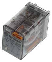 FINDER 55.32.8.024.0040 Relevador de Potencia, DPDT, 24 VAC, 10 A, Serie 55, Hembra