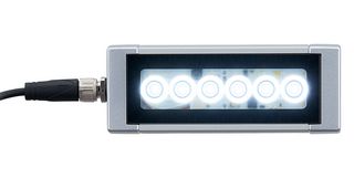 PATLITE (U.S.A.) CLK1-02CSN-C Luz de Trabajo LED, Luz Diurna, 6500K, Longitud 100mm, 3.6W, Suministro 24VCD, Con M12, Serie CLK-02