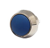 MALLORY FWCM12-BJA-S0M2B Interruptor (Switch) Antivandalismo, 12 mm, SPST-NO, Apagado-(Encendido), Domo Redondo, Azul