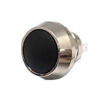 MALLORY FWCM12-BJA-S0M2BL Interruptor (Switch) Antivandalismo, 12 mm, SPST-NO, Apagado-(Encendido), Domo Redondo, Negro