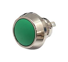 MALLORY FWCM12-BJA-S0M2G Interruptor (Switch) Antivandalismo, 12 mm, SPST-NO, Apagado-(Encendido), Domo Redondo, Verde