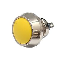 MALLORY FWCM12-BJA-S0M2Y Interruptor (Switch) Antivandalismo, 12 mm, SPST-NO, Apagado-(Encendido), Domo Redondo, Amarillo