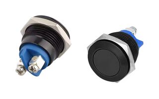 MALLORY SONALERT FWM16-FSM-A0M2 Interruptor (Switch) Antivandalismo, 16 mm, SPST-NO, Apagado-(Encendido), Roldana, Transparente