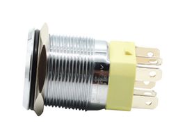 MALLORY SONALERT FWM22-FJ6-S0M2 Interruptor (Switch) Antivandalismo, 22 mm, SPST-NO-DM, Apagado-(Encendido), Roldana
