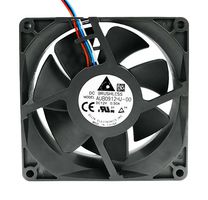 DELTA ELECTRONICS AUB0912HJ-00 DC Axial Fan, 12 V, Square, 92 mm, 25 mm, Sleeve Bearing, 69.02 CFM