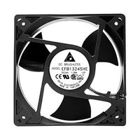 DELTA ELECTRONICS EFB1324SHE-EP DC Axial Fan, 24 V, Square, 127 mm, 38 mm, Ball Bearing, 200 CFM
