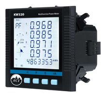 ACI KW320B-P1-D-IP Power Meter, 3Channel, 1 / 3-Phase, 100VAC to 415VAC/100VDC to 300VDC, Panel/DIN Rail, KW320B Series