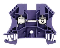 WEIDMULLER 1037820000 Bloque de Terminal c/Montaje en Riel DIN, 2 Posiciones, 26 AWG, 10 AWG, 4 mm², Tornillo, 24 A