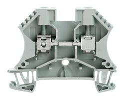 WEIDMULLER 1039600000 Bloque de Terminal c/Montaje en Riel DIN, De Paso, 2 Posiciones, 26 AWG, 8 AWG, 6 mm², Tornillo