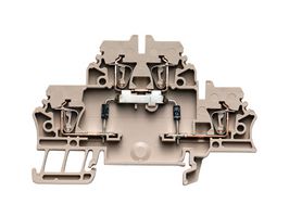 WEIDMULLER 1690040000 Bloque de Terminal c/Montaje en Riel DIN, 4 Posiciones, 26 AWG, 14 AWG, 2.5 mm²
