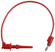 POMONA 6249-12-2 Cable de Prueba, Mini-gancho, de Pinza de Gancho a Banana Macho de 4mm, Rojo, 60 V, 5 A, 304.8 mm