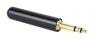 SWITCHCRAFT/CONXALL 480X Phone Audio Connector, 3 Contacts, Plug, 5.26 mm, Cable Mount, Tin Plated Contacts, Brass Body