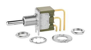 NKK SWITCHES M2013SS1G45 Interruptor (Switch) de Palanca, Miniatura, Encendido-Apagado-Encendido, SPDT, No Iluminado