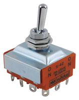 NKK SWITCHES S42 Interruptor (Switch) de Palanca, Encendido-Encendido, 4PDT, No Iluminado, S Series, Panel Mount