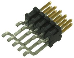 SAMTEC FTSH-105-01-L-DH Pin Header, Wire-to-Board, 1.27 mm, 2 Rows, 10 Contacts, Surface Mount Right Angle, FTSH Series