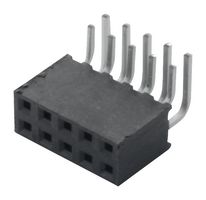 SAMTEC SQT-105-01-L-D-RA PCB Receptacle, Board-to-Board, Wire-to-Board, 2 mm, 2 Rows, 10 Contacts
